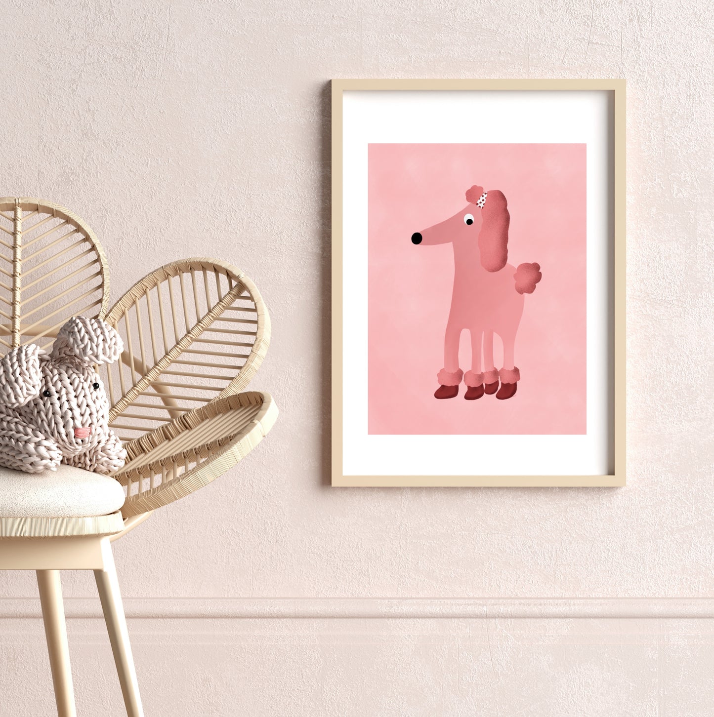 Art Print ‘Olivia the Pink Poodle’ (inch)