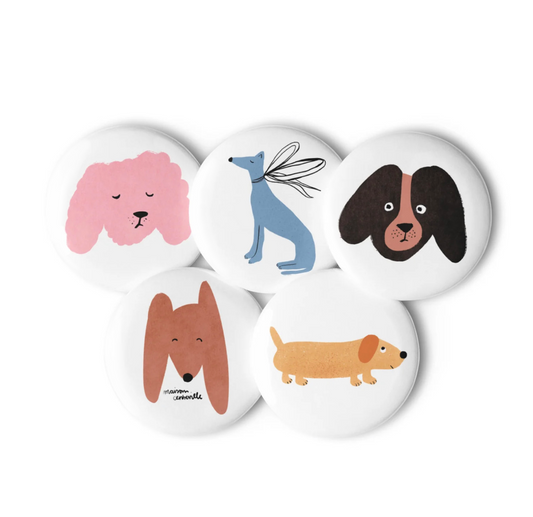 Set of pin buttons ‘Dogs’