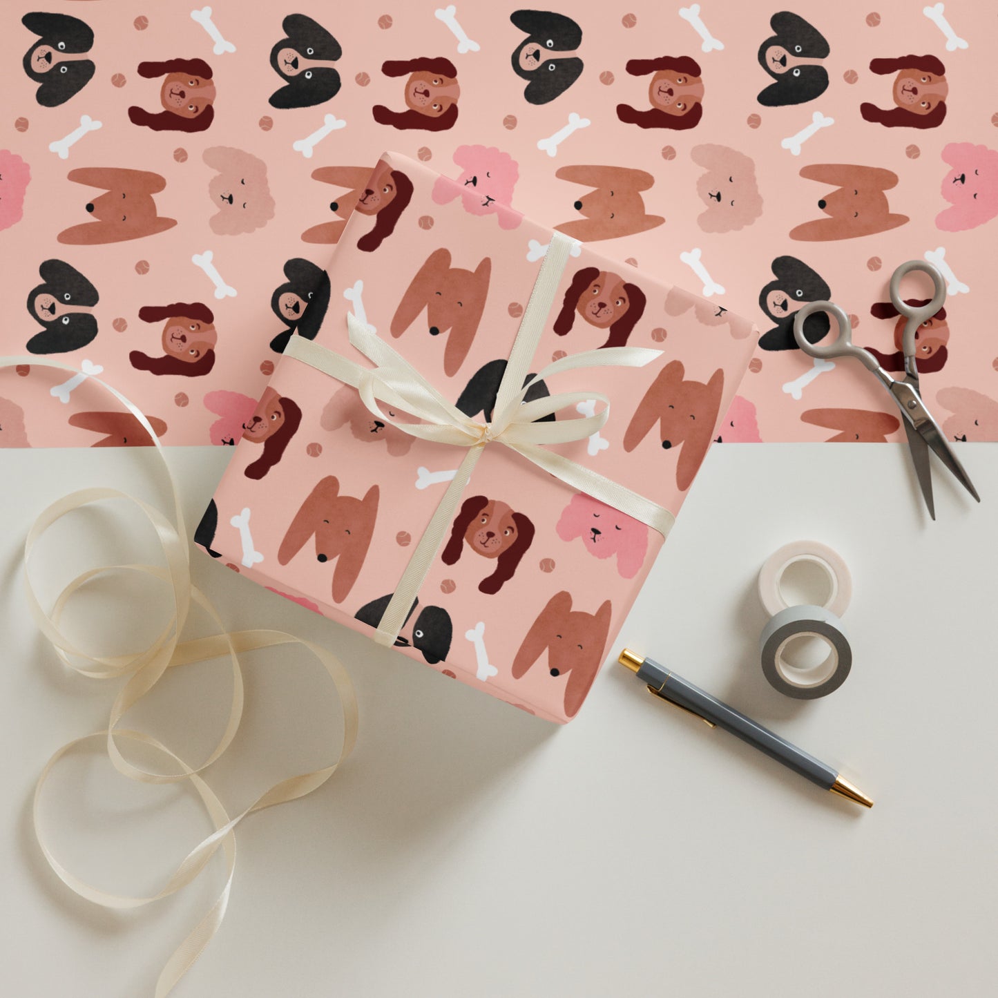 Wrapping paper sheets (Squirrel/Dogs)