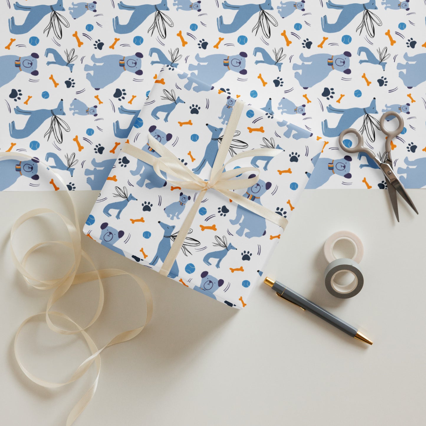 Wrapping paper sheets (Squirrel/Dogs)